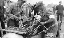 Auto Union C Type V16 engine bay Muller's car , Donington GP 1937