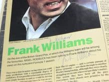 AUTOSPORT 1980 British GP Guide - SIGNED by FRANK WILLIAMS & CARLOS REUTEMANN