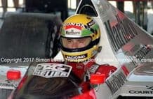 Ayrton Senna McLaren MP4/4 Honda F1.1989 Brazil GP. Photo.