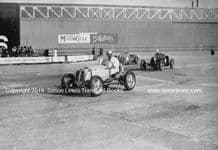 BANTAM Special.Photo. F R Spikins in action at Brooklands c.1938