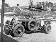 Bentley 4.5 Litre "Blower" No.2 . Birkins Team Car parked at Brooklands c.1930.    Photo