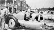 Bentley Barnato Hassan Special. Photo. Oliver Bertram in Brooklands paddock circa 1938