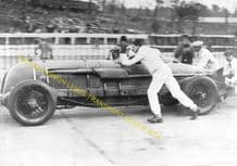 Bentley Birkin Blower Being Push-Started At Brooklands C.1932 . Photo (a)