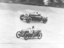 Bentley 'Blower' 4.5 (Birkin) and Austin 7 (S Holbrook)1929 Brooklands 500 Miles