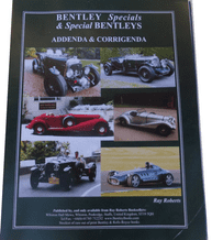 Bentley Specials & Special Bentleys- Addenda & Corrigenda (Roberts 2009)