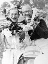 Billy Cotton & Wilkie Wilkinson (of Ecurie Ecosse fame) After a win in their ERA at Brooklands