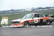 BMW 3.5 CSL Group 5 . John Fitzpatrick. Photo. Silverstone April 1976 (demo)