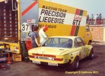 BMW CS 2800 Group 2 race car Peltier-Xhenceval 1972 RAC TT Silverstone. 10x7"