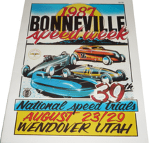 BONNEVILLE 39th ANNUAL SPEEDWEEK 1987 Aug 23-30 Original Program