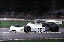 Boxer PR276 Hart F2. Danny Sullivan Donington 1977 Formula 2. action photo