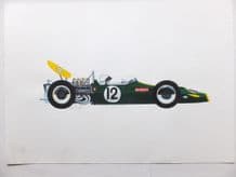 Brabham BT33. Jack Brabham 1970. Acrylic