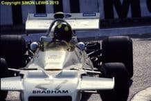 Brabham BT34  Wilson Fittipaldi Monaco GP 1972 action photo 10x7"