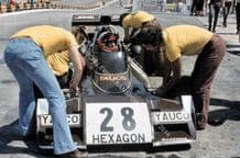 Brabham BT42 John Watson 1974 Brazil GP F1. Colour photo