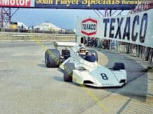 Brabham BT44 Richard Robarts Silverstone pit lane 1974. 7x5" photo