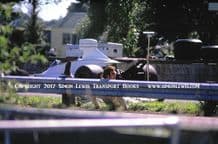Brabham BT44.Photo. Carlos Reutermann in pits Goodwood testing 1974