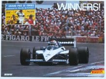 BRABHAM BT54 Nelson Piquet French GP winner 1984 PIRELLI 16x23" (585x430mm) poster