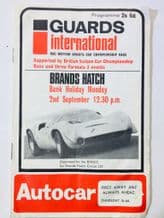 BRANDS HATCH 1968 2nd Sept. BTCC, F3  programme