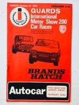 BRANDS HATCH 1969 19 Oct. BTCC, F3  programme