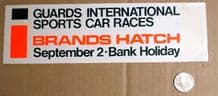 BRANDS HATCH GUARDS TROPHY 1960s paper sticker