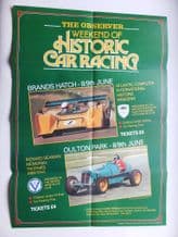 BRANDS HATCH / OULTON Historic Race Poster 8-9 June 1986 28 x 19"