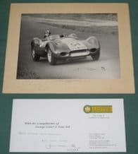 Brian Lister on period Photo of Scot-Brown's Lister Jaguar