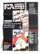 BRITISH GP 1987 SILVERSTONE original Poster 24 x 16" McLaren Turbo