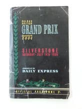 BRITISH GP F1 1956 Silverstone race program