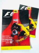 BRITISH GP F1 1994 SILVERSTONE programme