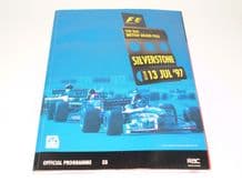 BRITISH GP F1 1997 SILVERSTONE program