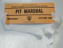 BRITISH TOURING CAR CHAMPIONSHIP Silverstone May 14-15 1994 PIT MARSHAL armband
