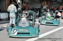 BRM P160s of Beltoise & Migault in pits Argentina GP 1974