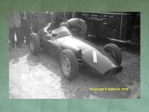 BRM P25 Jean Behra's car Silverstone paddock 1958 . 10x7" photo
