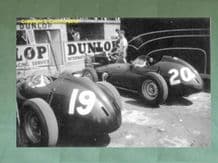 BRM P25s Jean Behra & Harry Schell cars Silverstone paddock 1958 . 10x7" photo