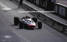 BRM P83 H16 Mike Spence colour photo Monza pit lane, Italian GP 10x7"
