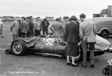 BRM V16 Mk 1 in the paddock Turnberry 1952