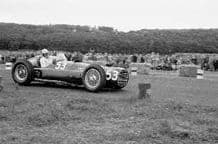 BRM V16 Mk 1 Reg Parnell at speed Turnberry 1952