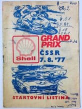 BRNO  (CZ)  1977 Aug 7   Motorcycle Racing programme