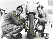 Brough Superior. Noel Pope, Francis Beart at Brooklands 1930s (ex Fernihough)