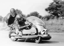 BSA Sidecar Photo Chris Vincent Snetterton Mid- 1960'S.  Photo
