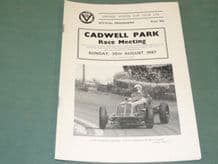 Cadwell Park 1987 30 August VSCC race programme