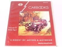 CARBOOKS A DIGEST OF MOTORS & MOTORING Vol 21 1922 PART 1 (Frostick c.1974)