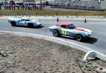 Chevrolet Corvette Stingray Costanzo/Harris/Heinz & Lola T70 Patrick/Jordan  Sebring 12 hr 1968.