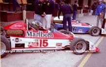 Chevron B42 Eje Elgh. Pit lane photo. Donington Park Formula 2 1978