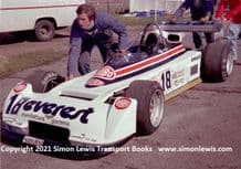 Chevron B42 Elio de Anglis's car . Paddock photo. Donington Park Formula 2 1978