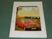 CHRYSLER HUNTER 4 Page Brochure (1977)