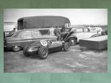 COOPER CLIMAX Mclaren in Silverstone paddock 1958 Brit GP.Amateur 10x7"photo