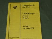 CURBOROUGH VSCC 1992 May 3rd programme