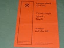 CURBOROUGH VSCC 1993 May 2nd programme