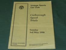 CURBOROUGH VSCC 1998 May 3rd programme