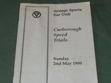 CURBOROUGH VSCC 1999 May 2nd programme